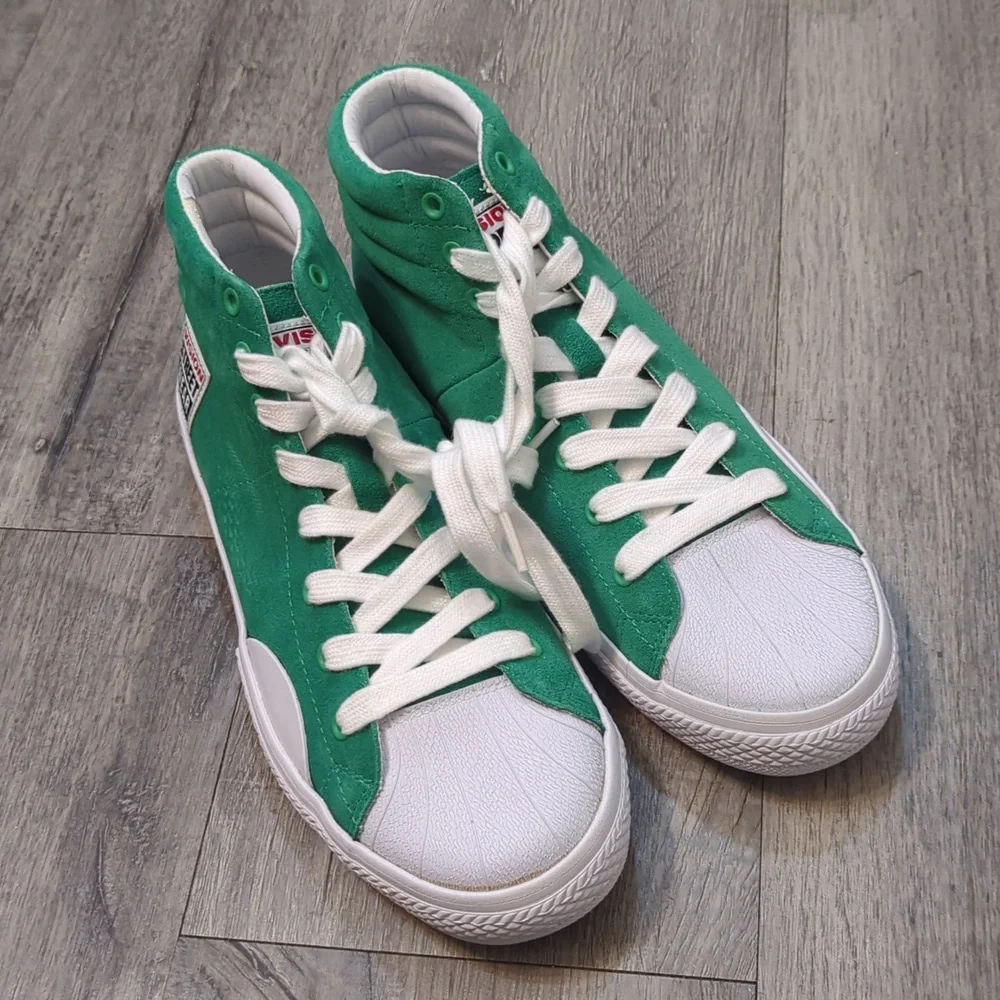 Vision Street Wear Retro Hi-Top Pepper Green Skate Shoes - Picture 2 of 10